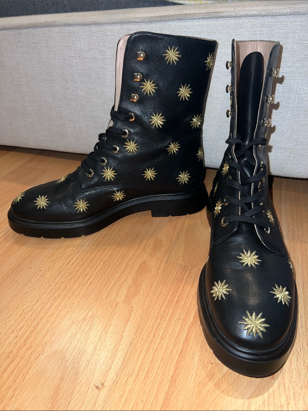 Stuart Weitzman Mckenzee combat boots brand new